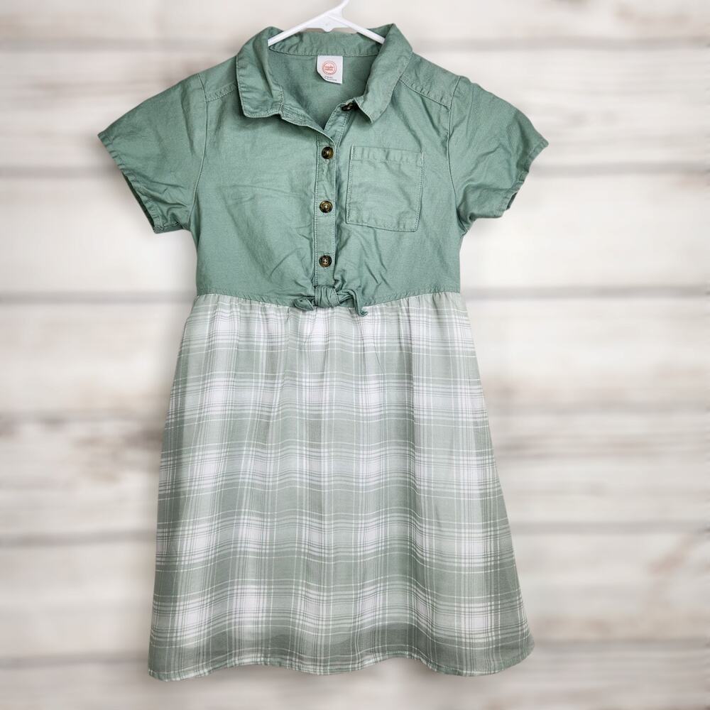 Wonder Nation Small (6-6x) Girl's Plaid Dress Summer Lightweight
